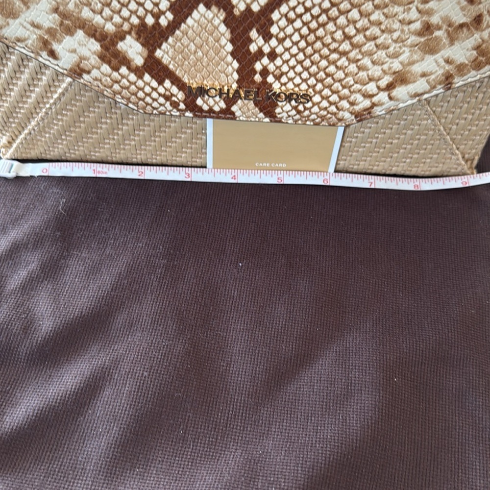 Michael Kors straw python capsule envelope clutch. - image 10